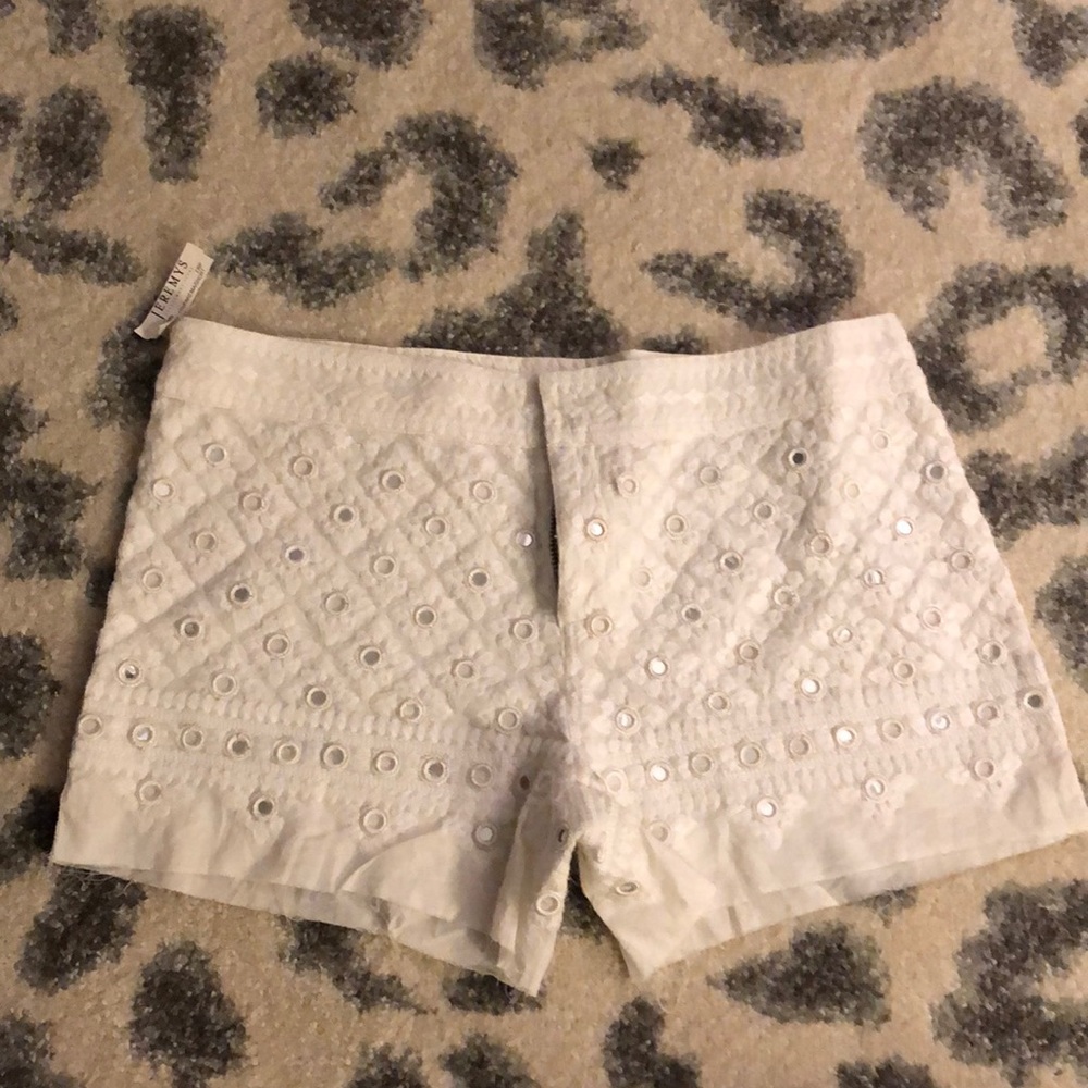 Free People Panema Mirror Detail Shorts Sz 6 NWT